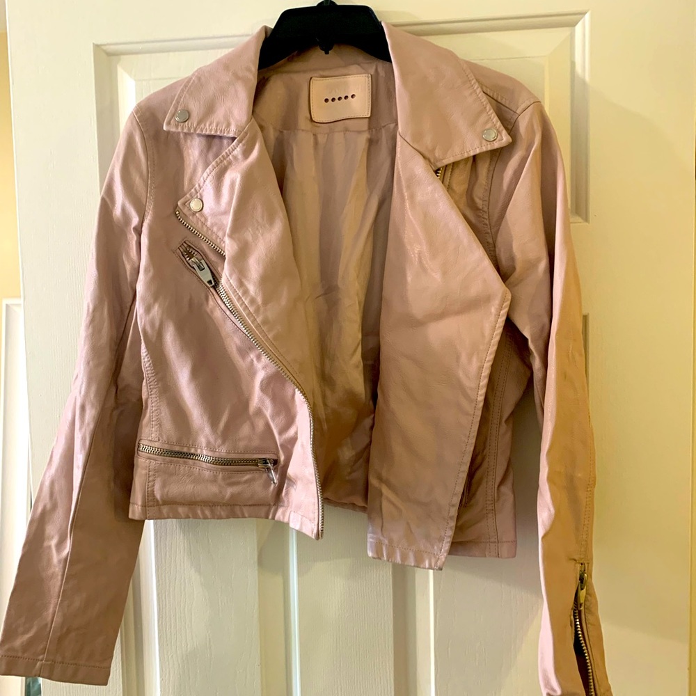 Blank NYC pink leather jacket size Medium